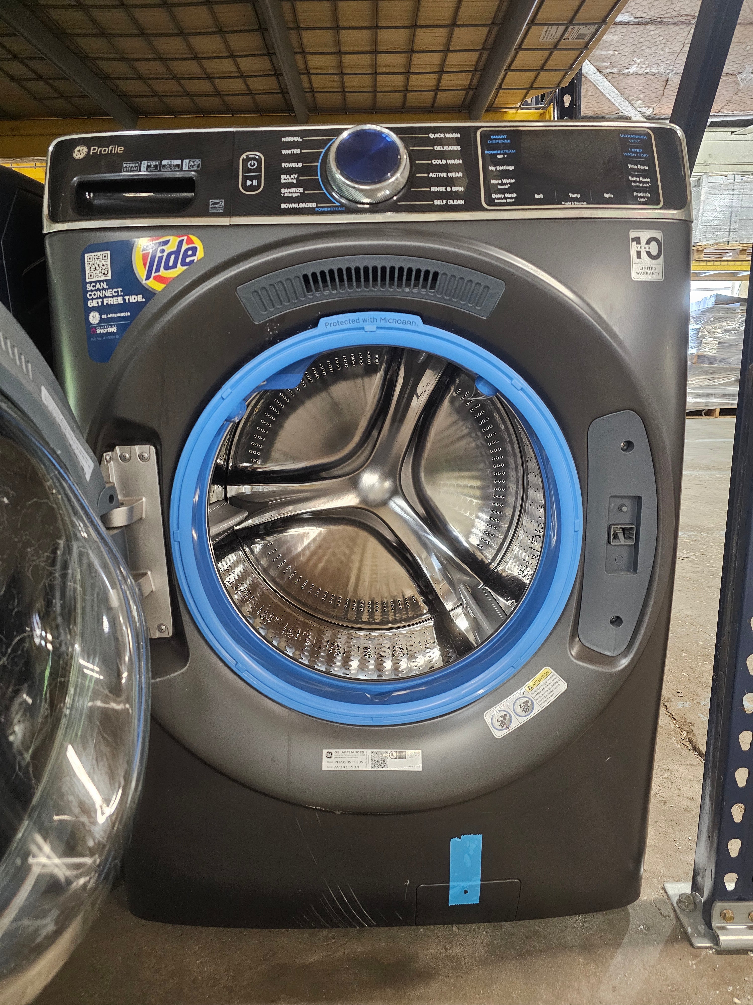 GE Profile 5.3 cu. ft. Capacity Smart Front Load Steam Washer with Adaptive SmartDispense UltraFresh Vent System Plus with OdorBlock
